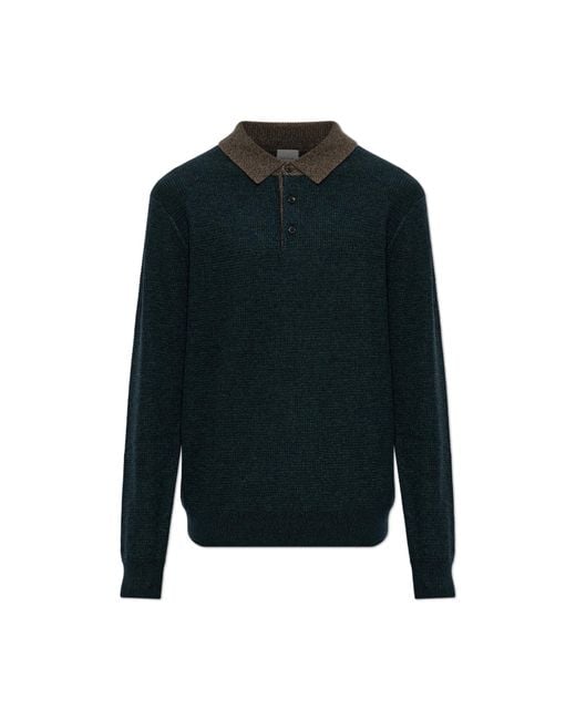 Paul Smith Black Wool Sweater With A Crew Neck for men