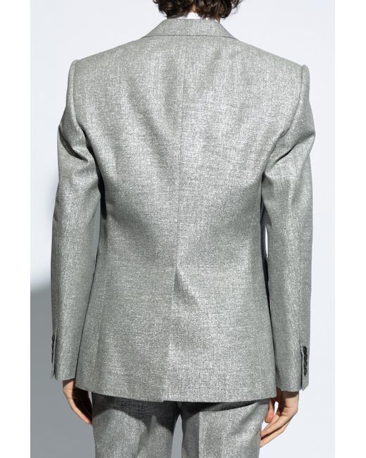 Alexander McQueen Gray Shimmering Blazer, for men