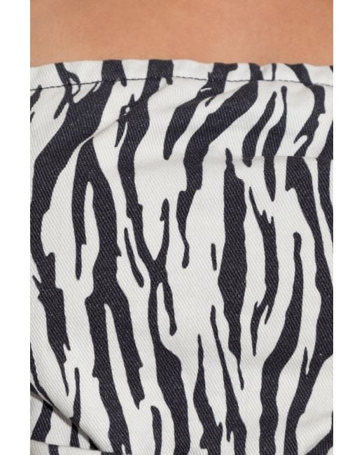 ROTATE BIRGER CHRISTENSEN Black Top With Animal Motif
