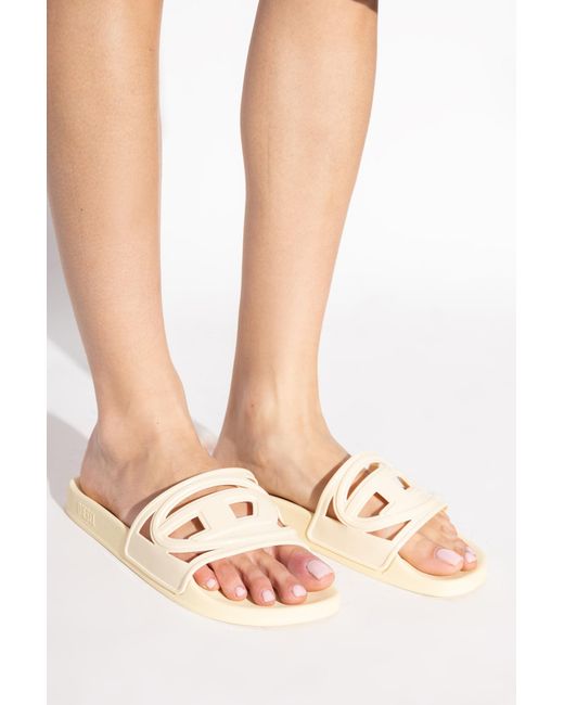 DIESEL Yellow 'Sa-Clyde' Slides