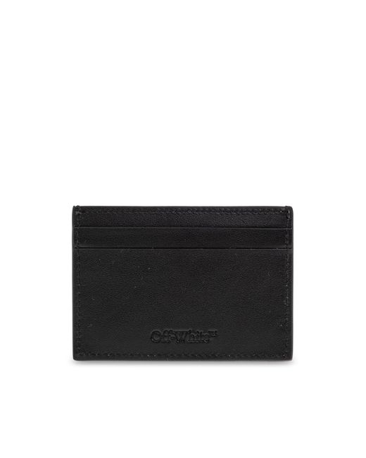 Off-White c/o Virgil Abloh Black Leather Card Holder With Logo for men