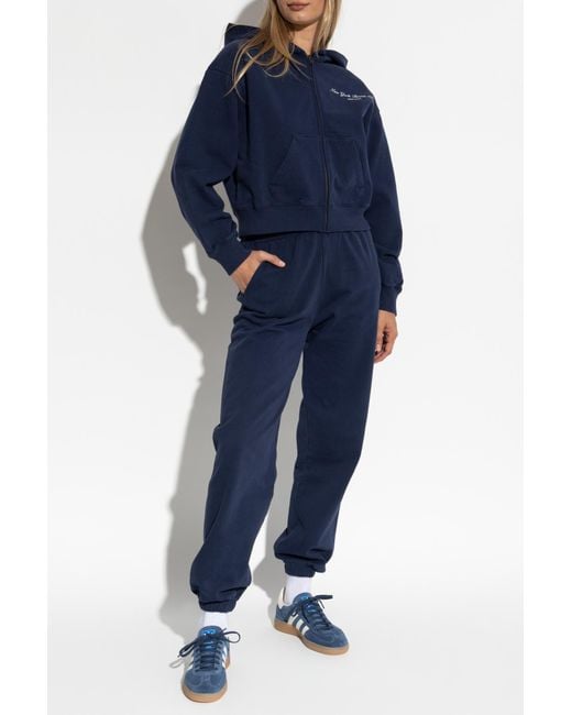 Sporty & Rich Blue Hoodie From The "New York Tennis" Collection