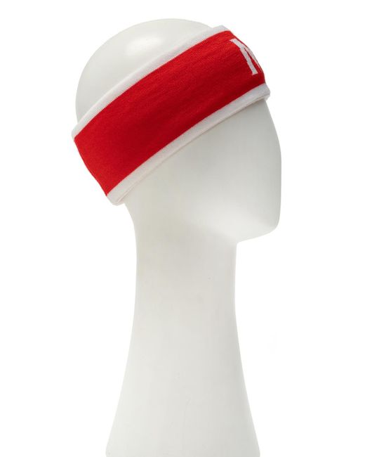 MCM Wool Headband With Logo Red for men