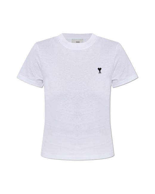 AMI White T-Shirt With Logo