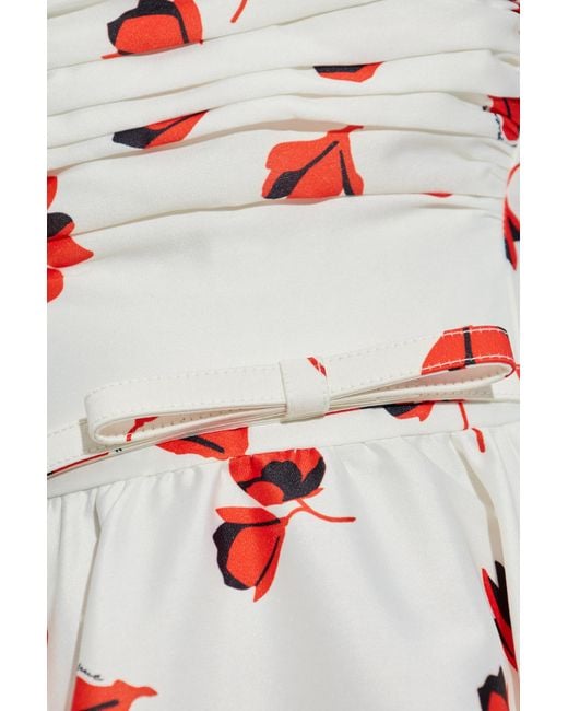 Self-Portrait White Dress With Floral Motif