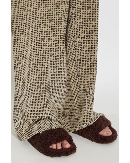 Balenciaga Brown 'Furry' Slippers