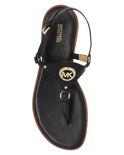 MICHAEL Michael Kors Black Leather Sandals