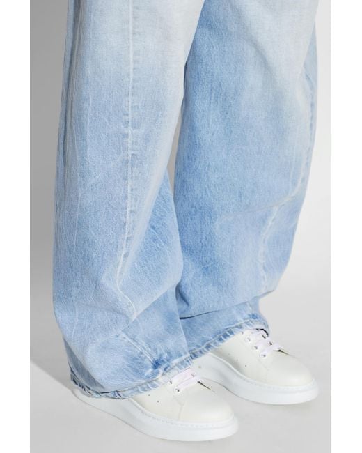 McQueen White Sports Shoes With Logo