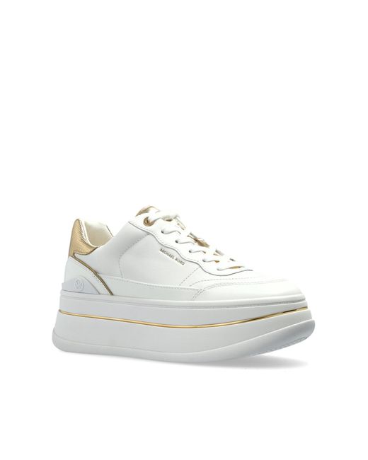 MICHAEL Michael Kors White "Hayes" Platform Sports Shoes