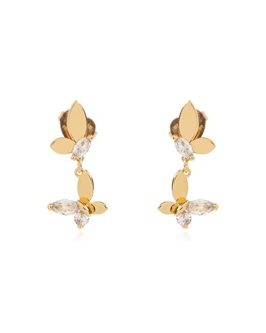 Kate Spade Metallic Earrings With Shimmering Crystals
