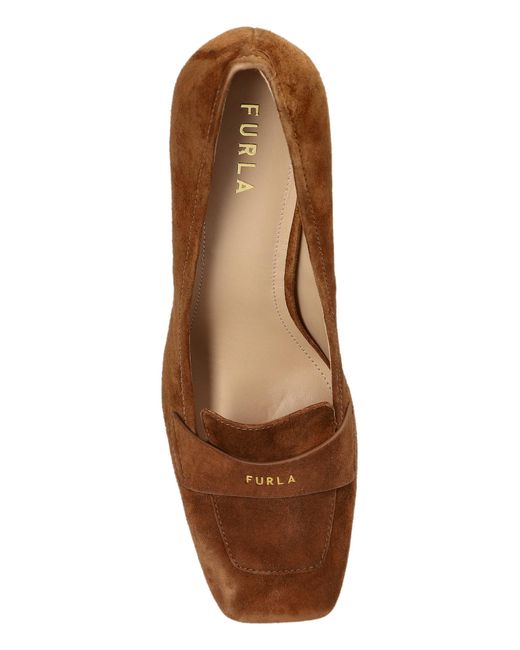 Furla Blue 'Solid' Heeled Shoes