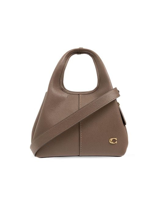 COACH Brown Hand Bag With Logo