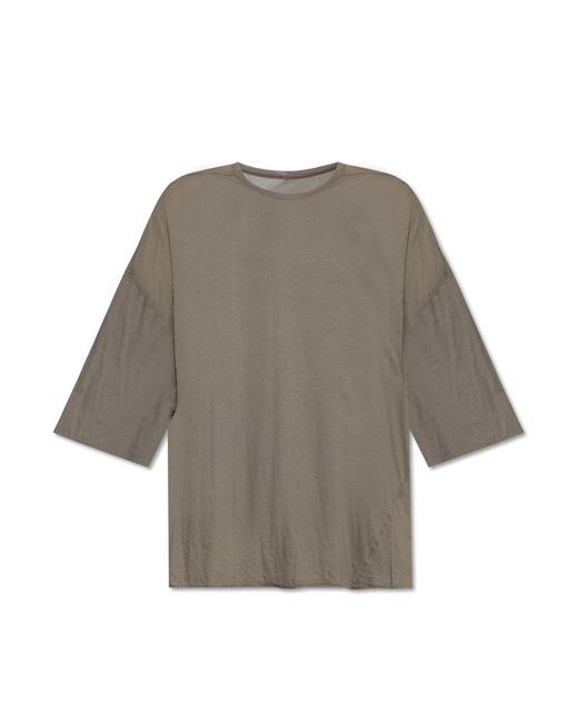 Rick Owens Gray Cotton T-shirt, for men