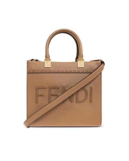 Fendi Black Sunshine Small Shopper Bag