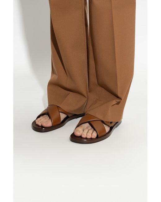 Gucci Brown Interlocking G Slide Sandal for men
