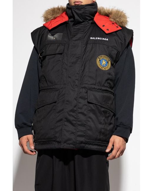 Balenciaga Black Reversible Vest for men