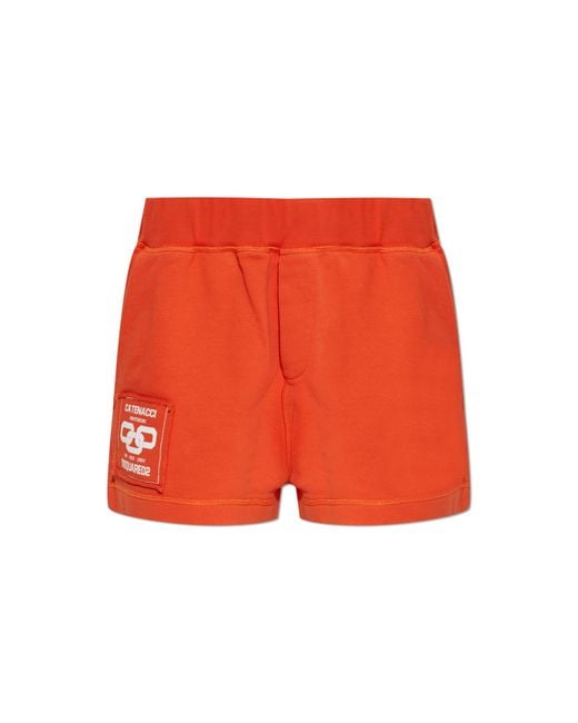 DSquared² Red Logo Shorts
