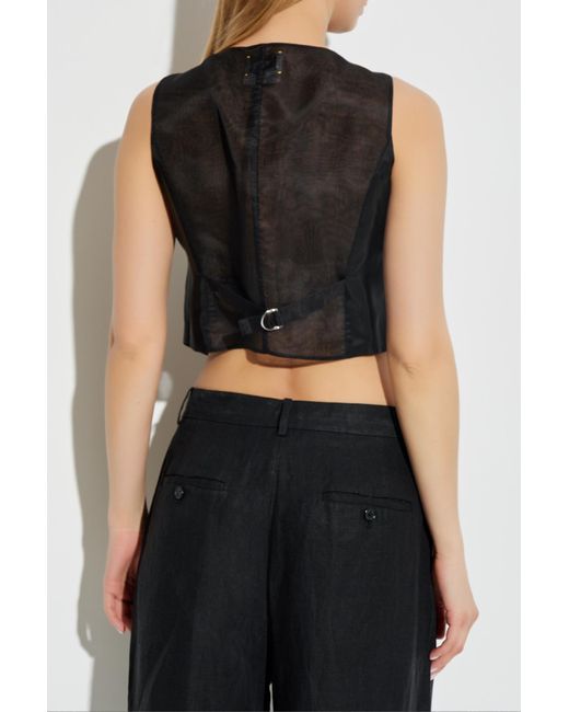 Forte Forte Black Vest With Pockets