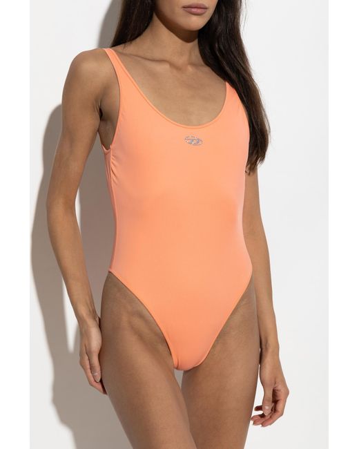 DIESEL Orange One-Piece Swimsuit 'Pamela-D-Core'