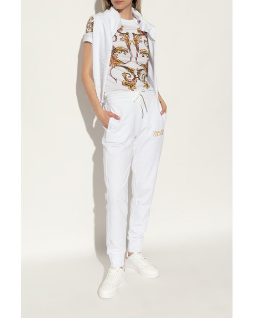 Versace Jeans Couture White Sneakers With Logo
