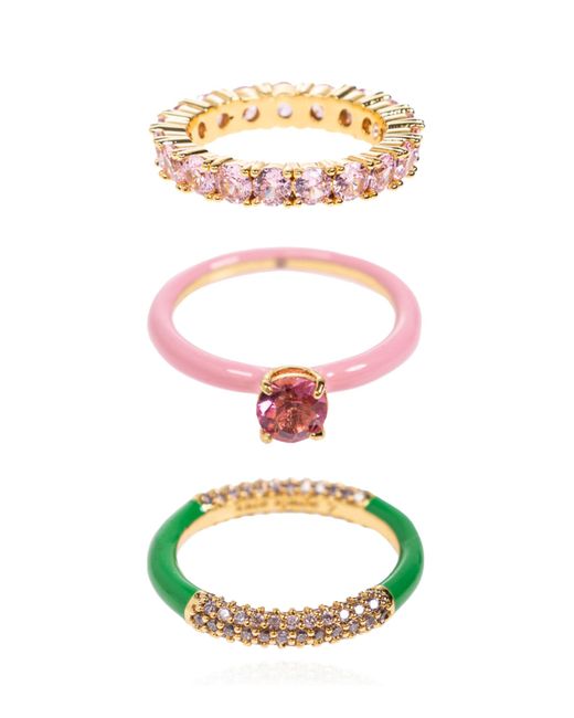 Kate Spade White Set Of Three Rings