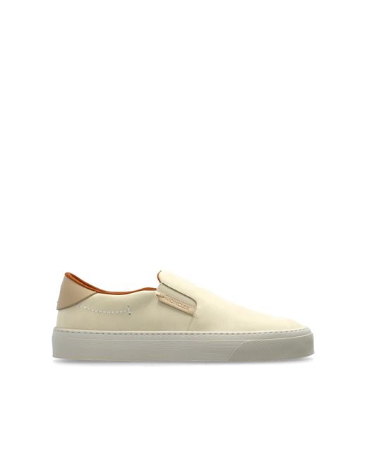 Moncler Natural Shoes Monclub Type Slip-On for men