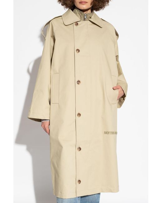 Notes Du Nord 'iron' Coat in Natural | Lyst