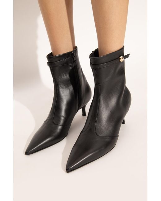 Furla Black Heeled Ankle Boots 'Sfera'