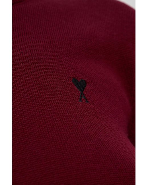 AMI Wool Turtleneck With Embroidered Logo