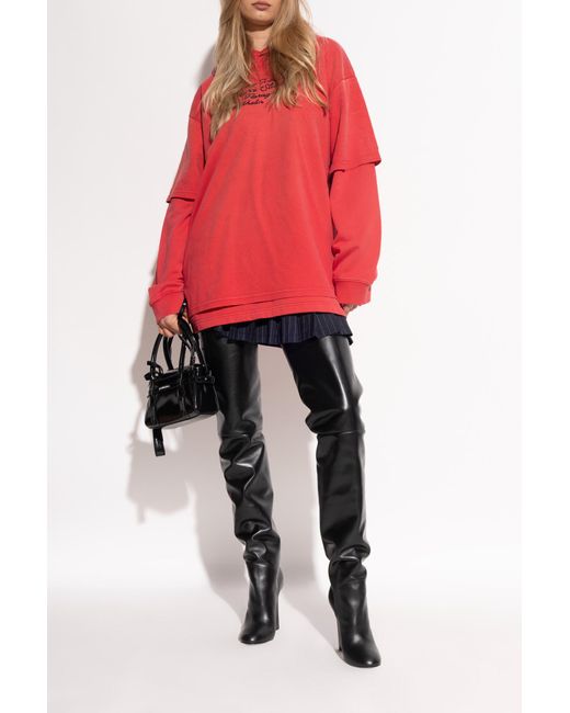 DSquared² Black Over-The-Knee Leather Boots 'Twin'