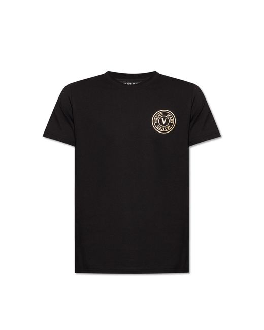 Versace Black T-shirt With Logo, for men