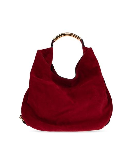 Moschino Red Suede Handbag