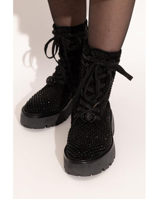 Kurt Geiger Black Chelsea Perf Ankle Boots