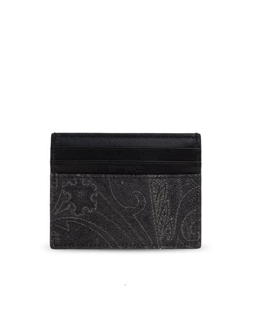 Etro Black Card Holder for men