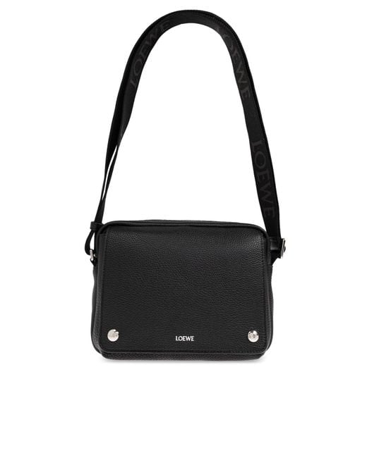 Loewe Gray Shoulder Bag "Pebble Medium" for men