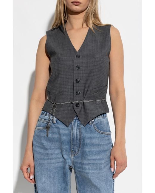 Alexander Wang Blue Wool Vest