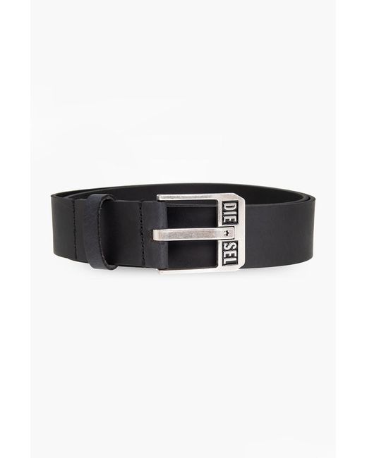 DIESEL Black Bluestar Ii Leather Belt for men
