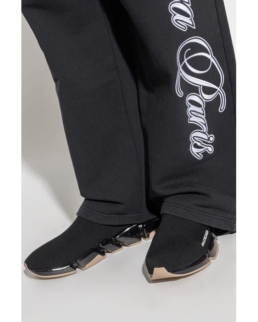 Balenciaga Black Sports Shoes With Sock 'Speed 2.0 Lt' for men