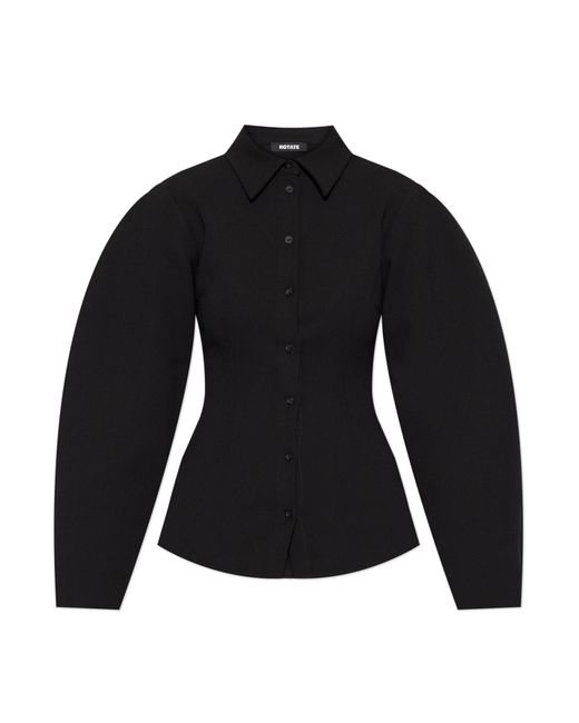 ROTATE BIRGER CHRISTENSEN Black Darted Shirt