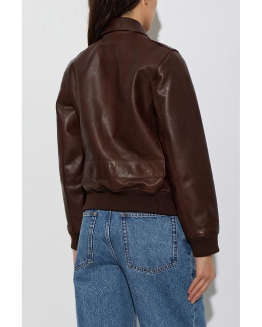 A.P.C. Brown Leather Jacket
