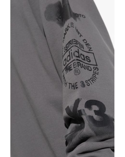 Y-3 Gray Oversize Sweatshirt for men