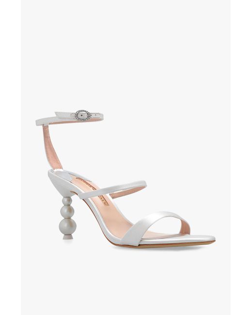 Sophia Webster White ‘Rosalind’ Heeled Sandals