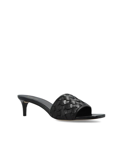 MICHAEL Michael Kors Black "Elyse" Heeled Mules