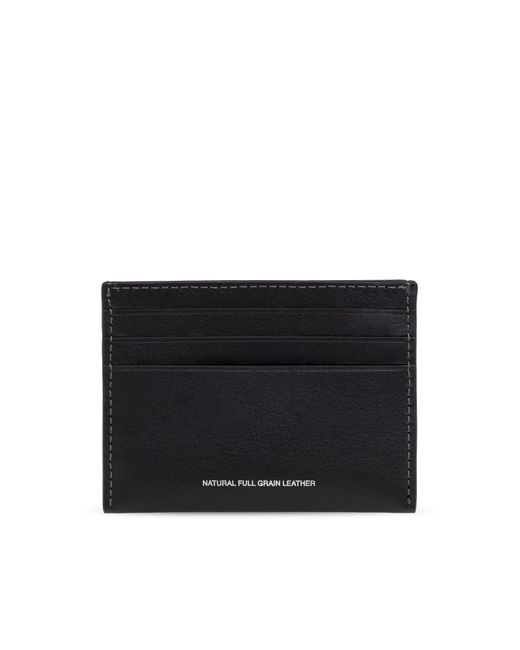 COACH Black Leather Card Case for men