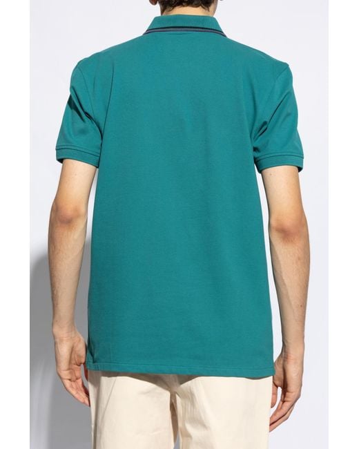 PS by Paul Smith Green Polo With Logo, for men