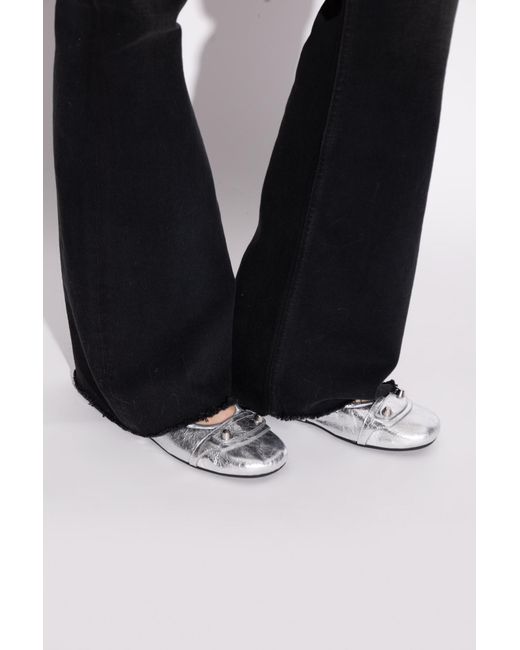 Balenciaga White Ballet Flats "City"