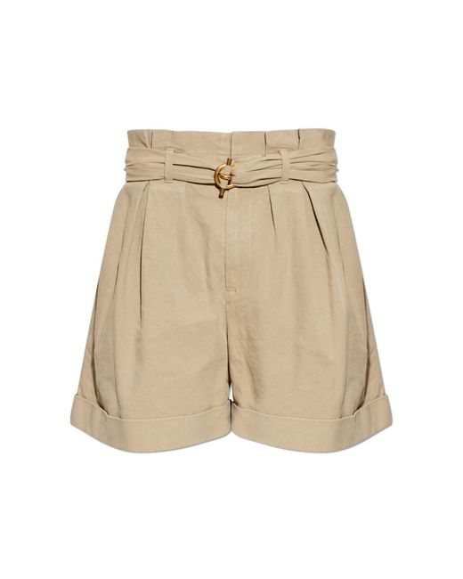 Balmain Natural Shorts With Belt for men