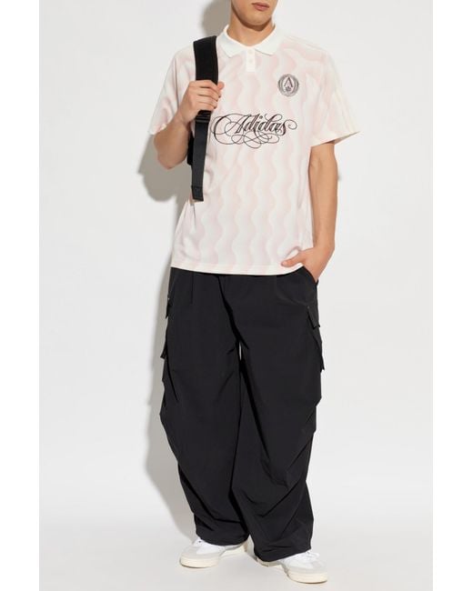 Adidas Originals White Polo With Logo for men