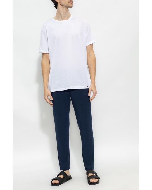 Hanro Blue Trousers With Pockets for men