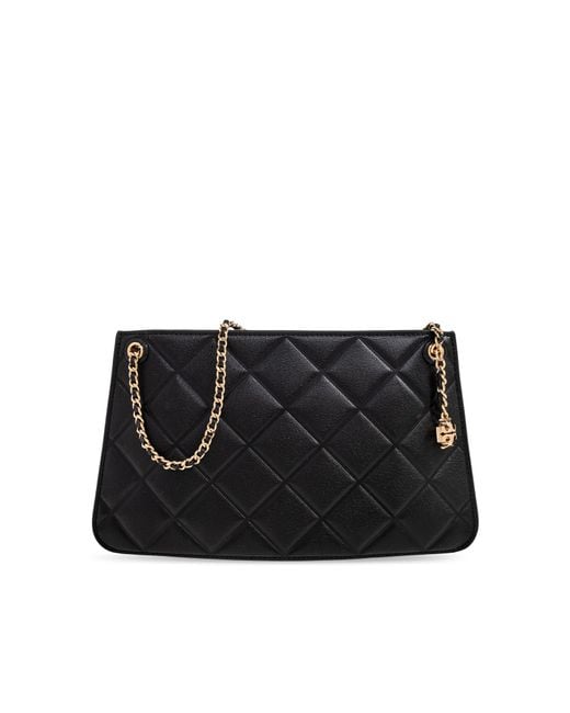 Tory Burch Black Shoulder Bag "Fleming"